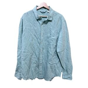 Boden Cutaway Collar Linen Shirt Light Green Size XL ( Unisex) EUC‎